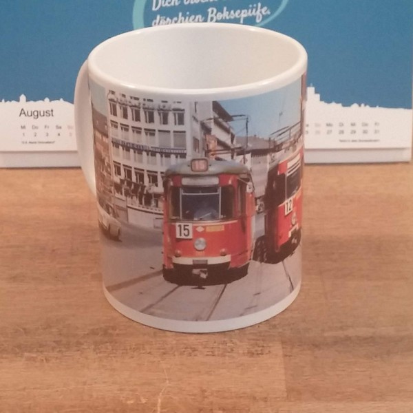 "STRAßENBAHN PETERSTRAßE" - Fototasse