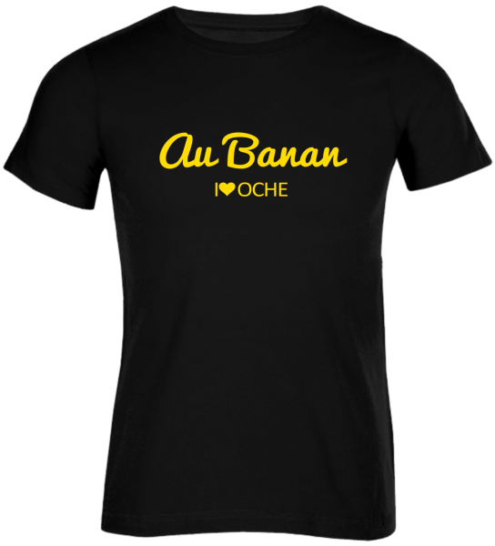 "AU BANAN" curved - Auslaufmodell schwarzes Herren T-Shirt