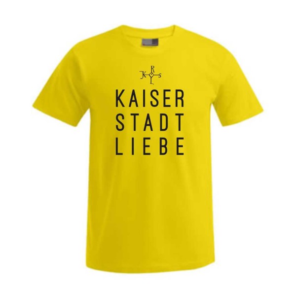 "KAISERSTADTLIEBE" - goldgelbes Herren T-Shirt