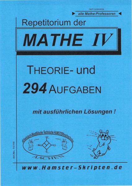 SERIE D - Alle Mathe Profs Mathe IV Repetitorium