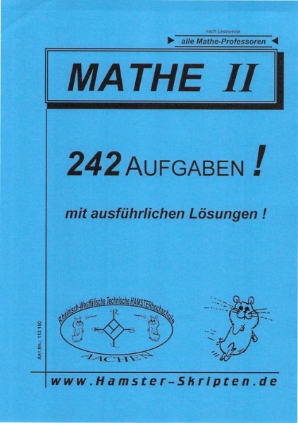 SERIE D - Alle Mathe Profs Mathe II
